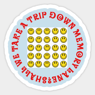 Acid House Smiley Blotter Tab Trip Design Sticker